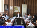 جلسه هماهنگی شهرداران و بخشدارن شهرستان در شهرداری شاهد شهر