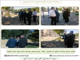 بازدید میدانی بخشدار مرکزی شهرستان شهریار از دهیاری و پارک و زمین چمن مصنوعی در حال احداث روستای حصار زیرک 