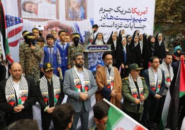 خروش دانش آموزان شهریاری علیه جنایات رژیم صهیونیستی در روز ۱۳ آبان روز ملی مبارزه با استکبار جهانی